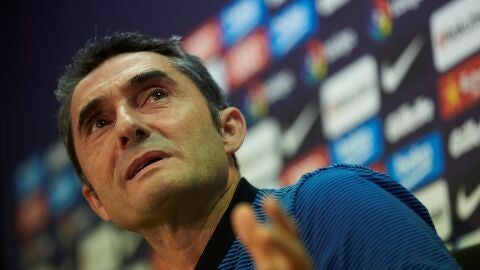 Ernesto Valverde, en rueda de prensa