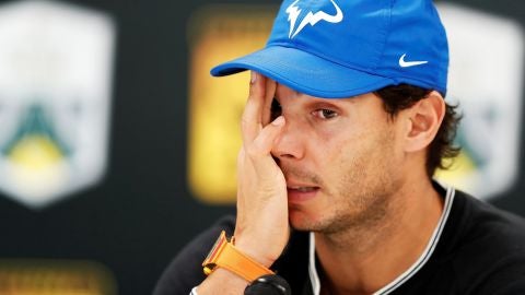 Rafa Nadal en rueda de prensa