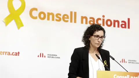 La secretaria general de ERC, Marta Rovira, durante su intervención La secretaria general de ERC, Marta Rovira, durante su intervención