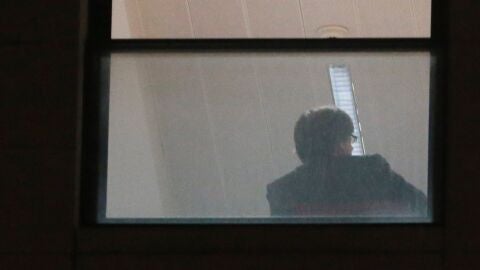 Carles Puigdemont, dentro de la sede de la Fiscal&iacute;a belga