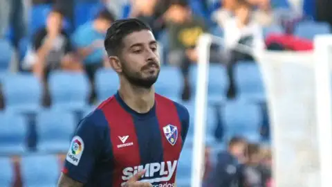 El jugador del Huesca, Álvaro Vadillo. El jugador del Huesca, Álvaro Vadillo.