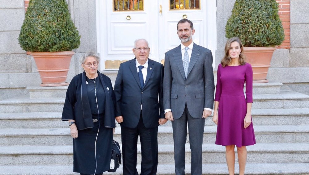 Los Reyes con el presidente de Israel, Reuvén Rivlin, y su esposa, Nechama