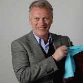 Moyes, con la camiseta del West Ham