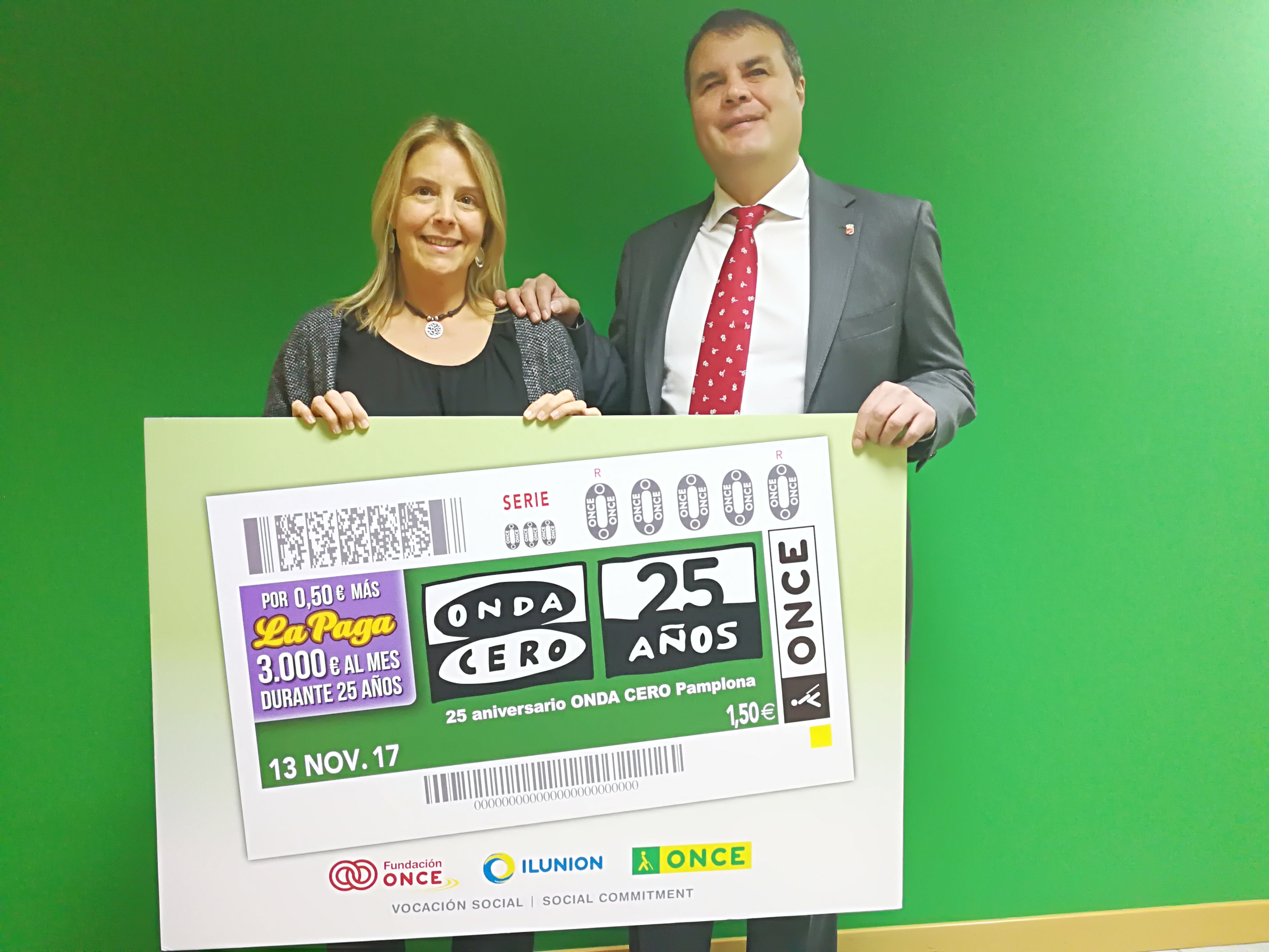 Los cupones de la ONCE conmemoran el 25º aniversario de Onda Cero Pamplona. Los cupones de la ONCE conmemoran el 25º aniversario de Onda Cero Pamplona.