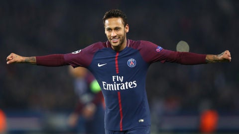 Neymar celebra un gol con el PSG