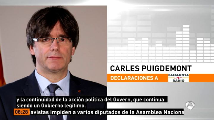 Puigdemont: "El Govern continúa siendo legítimo" Puigdemont: "El Govern continúa siendo legítimo"