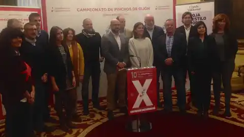 Presentación del X Campeonato Gijón de Pinchos Presentación gastronómica en el Ayuntamiento de Gijón