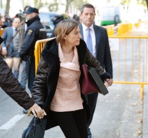 La presidenta del Parlament, Carme Forcadell, a su llegada hoy al Tribunal Supremo La presidenta del Parlament, Carme Forcadell, a su llegada hoy al Tribunal Supremo