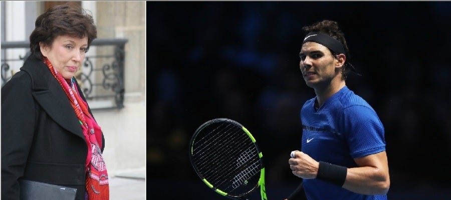 Roselyne Bachelot y Rafa Nadal Roselyne Bachelot y Rafa Nadal