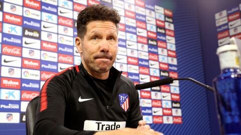 Simeone en sala de prensa