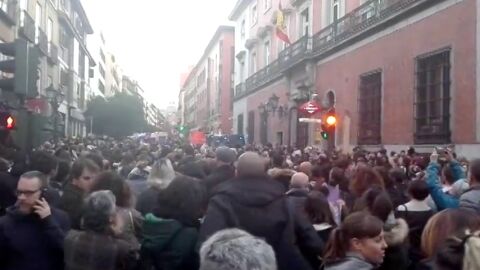 Concentraci&oacute;n en Madrid contra los abusos judiciales en la presunta violaci&oacute;n en los sanfermines por 'la manada'