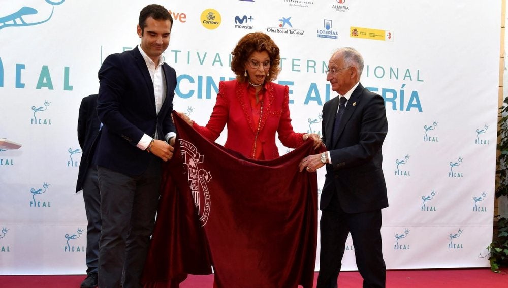 Sophía Loren en el Paseo de la Fama de Almería