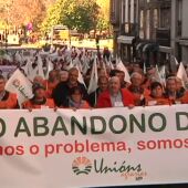 Manifestación de ganaderos gallegos