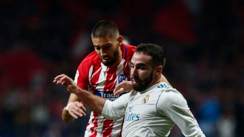 Dani Carvajal, en acci&oacute;n ante Carrasco