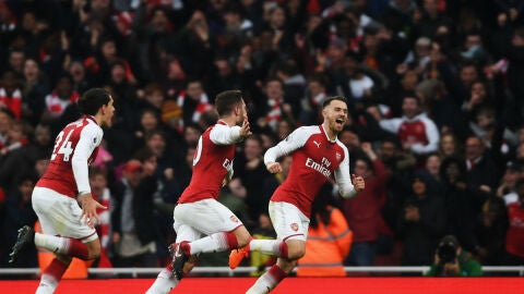 El Arsenal celebra un gol