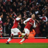 El Arsenal celebra un gol