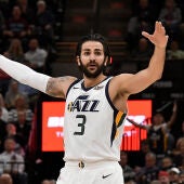 Ricky Rubio, en acción con los Utah Jazz