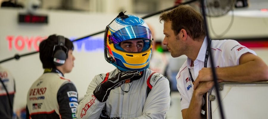 Fernando Alonso, en su prueba con Toyota Fernando Alonso, en su prueba con Toyota