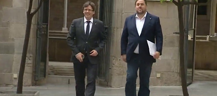 Imagen de archivo de Puigdemont y Junqueras Imagen de archivo de Puigdemont y Junqueras