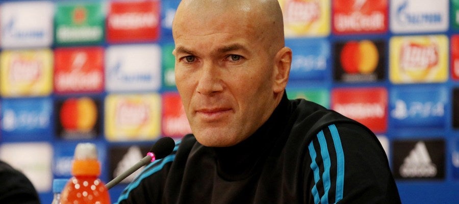 Zinedine Zidane, durante la rueda de prensa Zinedine Zidane, durante la rueda de prensa