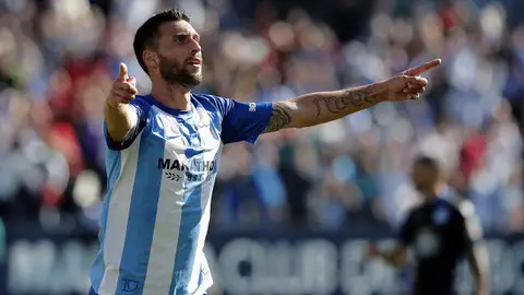 El delantero del Málaga, Borja Bastón. El delantero del Málaga, Borja Bastón.