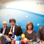 Rueda de prensa de Carles Puigdemont y otros exconsellers en Bruselas