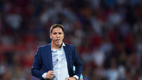 Berizzo, durante un partido con el Sevilla