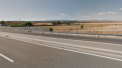 Carretera M-111 a la altura de Fuente del Saz