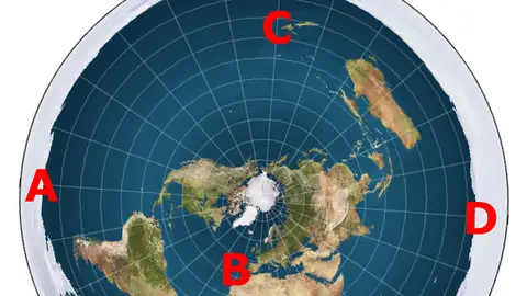 Mapa de la Tierra plana Mapa de la Tierra plana