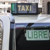 Imagen de un taxi en Madrid