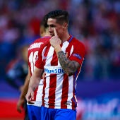 Fernando Torres, en un partido del Atlético