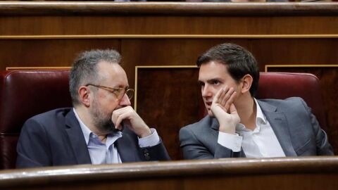 Albert Rivera y Juan Carlos Girauta en el Congreso