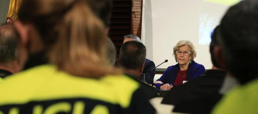Manuela Carmena en un acto de la Policía Municipal Manuela Carmena en un acto de la Policía Municipal