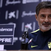 El entrenador del Málaga, Míchel, en rueda de prensa El entrenador del Málaga, Míchel, en rueda de prensa