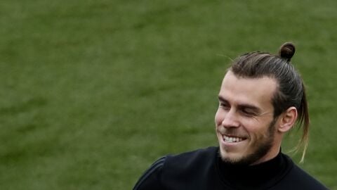Gareth Bale durante un entrenamiento