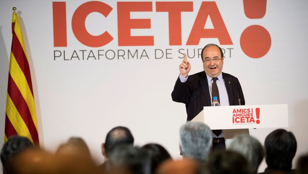 El candidato del PSC a la presidencia de la Generalitat, Miquel Iceta