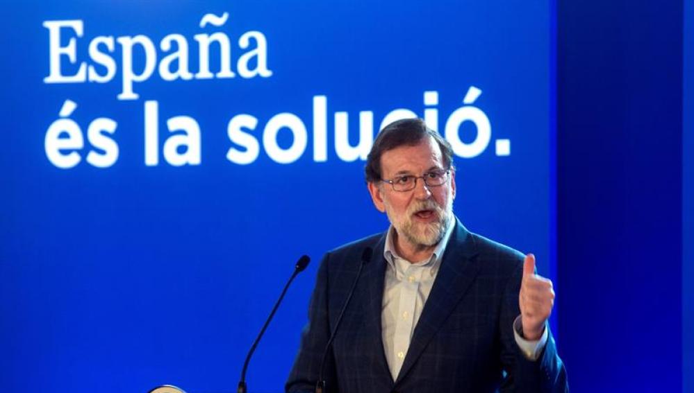El presidente del Gobierno y líder del PP, Mariano Rajoy