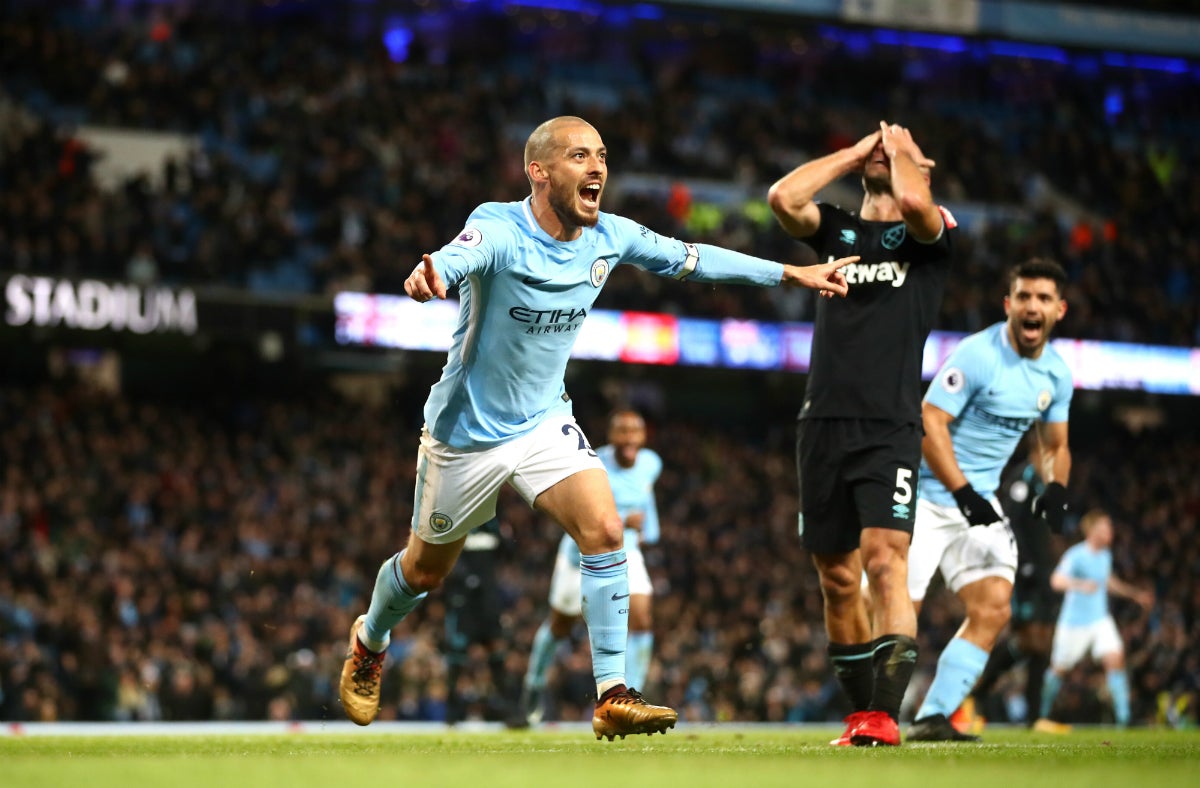 David Silva completa la remontada del Manchester City de Guardiola ante el West Ham David Silva completa la remontada del Manchester City de Guardiola ante el West Ham