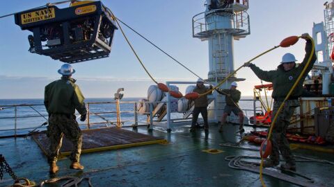 Labores de b&uacute;squeda del submarino ARA San Juan