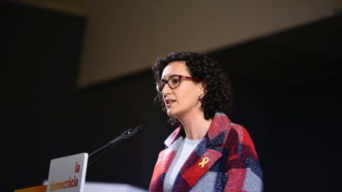 Marta Rovira en un mitin