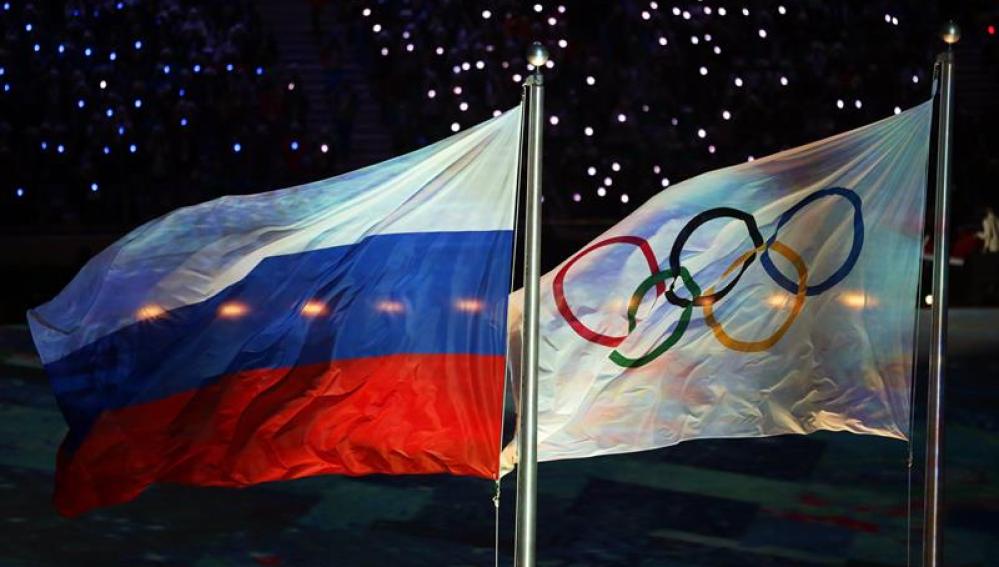 Las banderas de Rusia y los Juegos Olímpicos