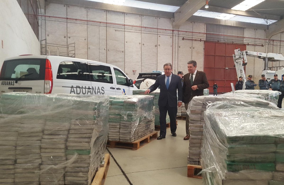 Incautadas 5,8 toneladas de cocaína, el segundo mayor alijo interceptado en España Incautadas 5,8 toneladas de cocaína, el segundo mayor alijo interceptado en España