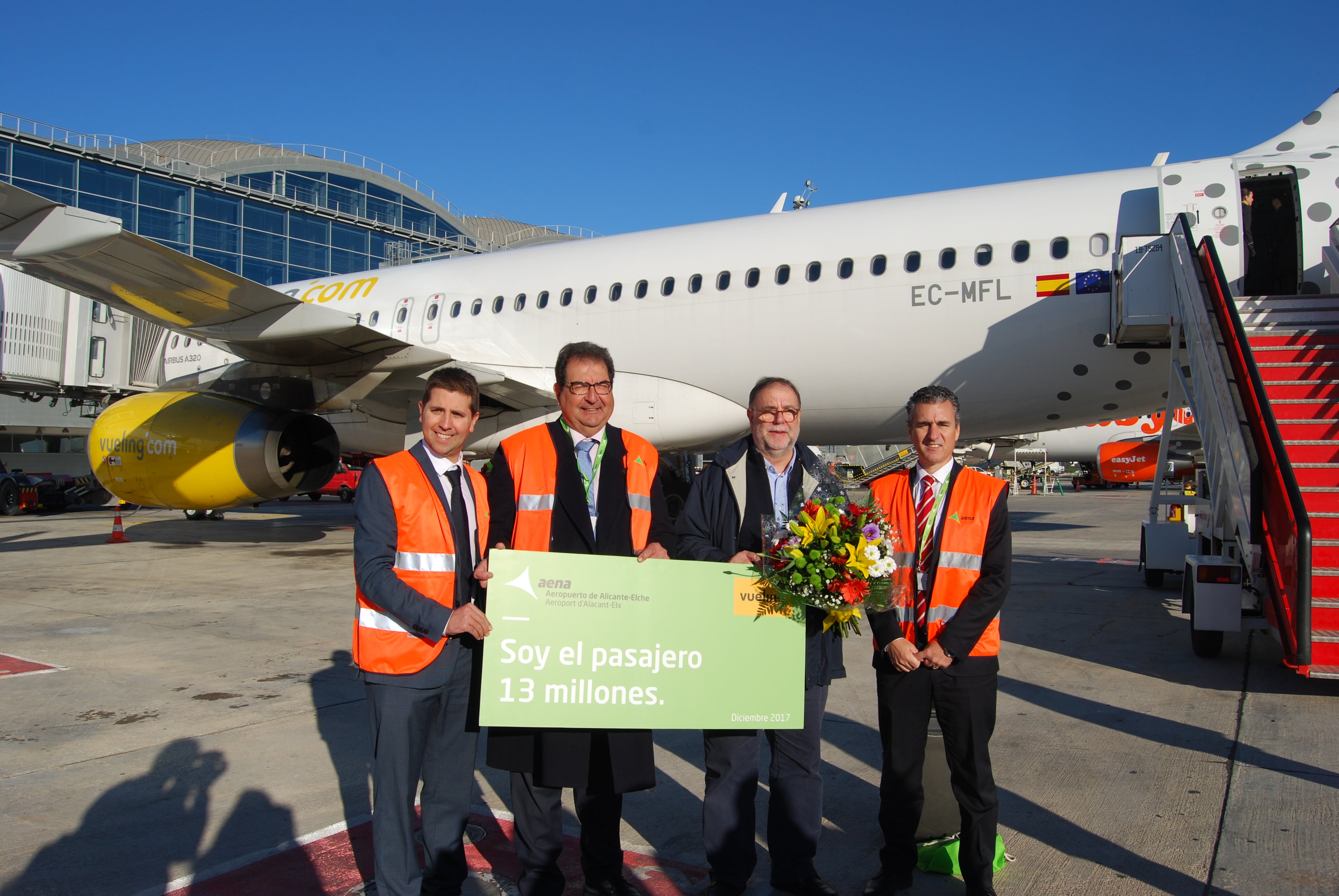 El Aeropuerto de Alicante-Elche alcanza los 13 millones de pasajeros El Aeropuerto de Alicante-Elche alcanza los 13 millones de pasajeros