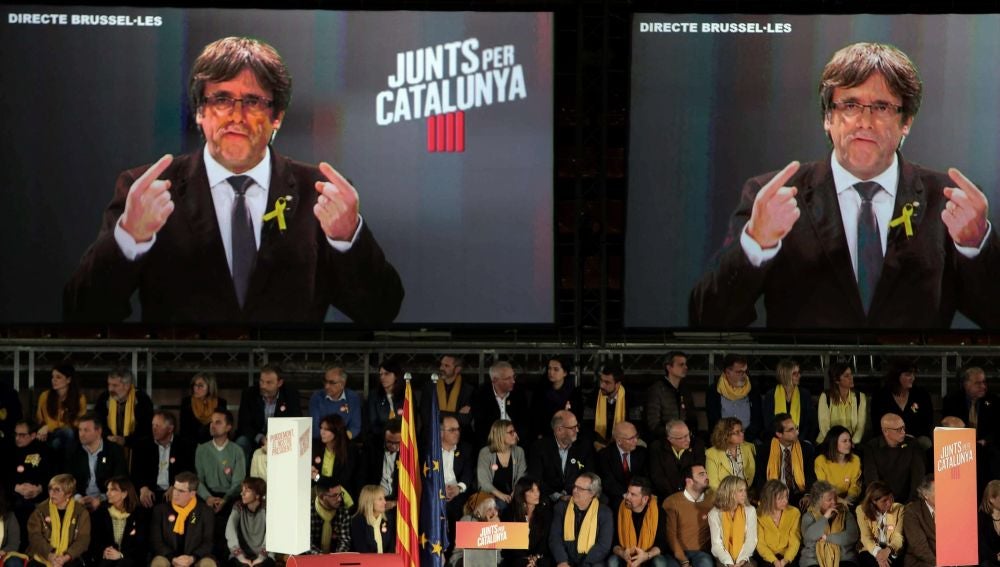 ntervención por videoconferencia del expresidente de la Generalitat, Carles Puigdemont