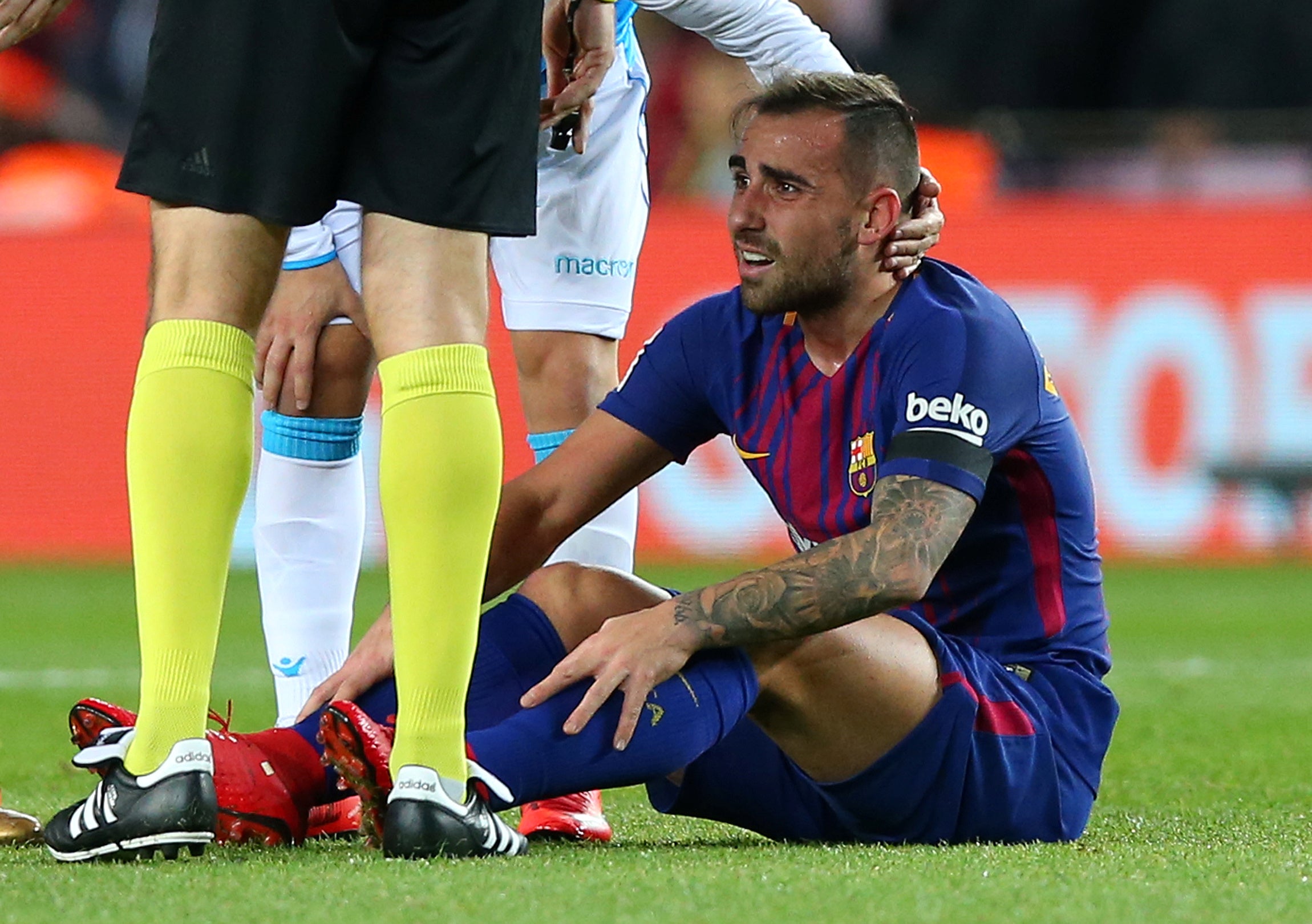 Alcácer se pierde el Clásico por una lesión muscular Alcácer se pierde el Clásico por una lesión muscular