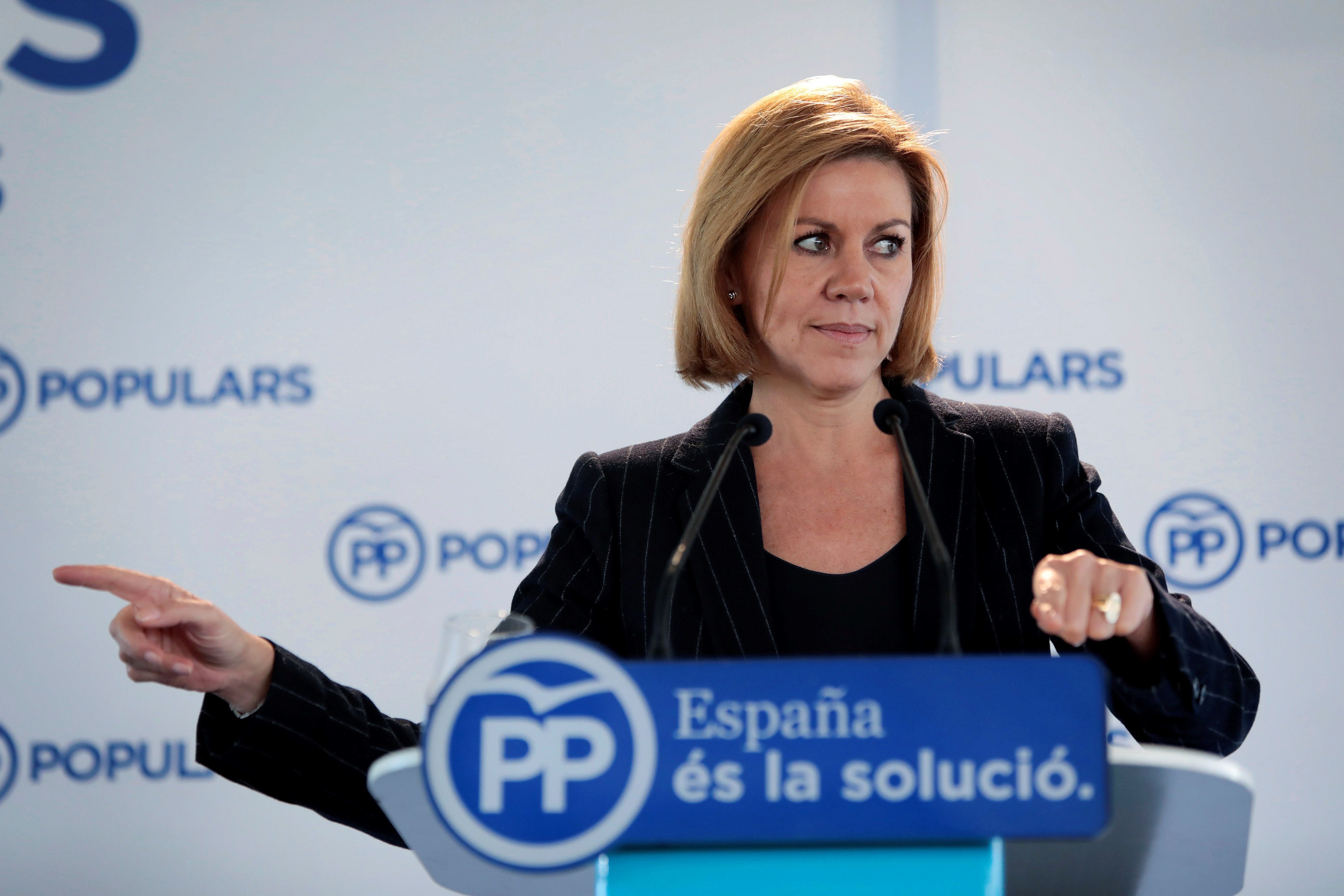 Cospedal: "Hoy por hoy no veo el servicio militar obligatorio en España" Cospedal: "Hoy por hoy no veo el servicio militar obligatorio en España"