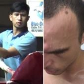 Terrible codazo en un combate de Muay Thai