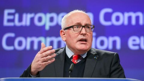 El vicepresidente de la Comisi&oacute;n Europea (CE), Frans Timmermans