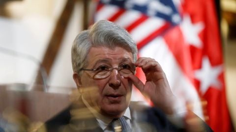 Cerezo, en la comida de Navidad del Atl&eacute;tico de Madrid
