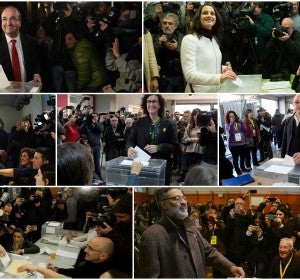 Candidatos y dirigentes votan Candidatos y dirigentes votan